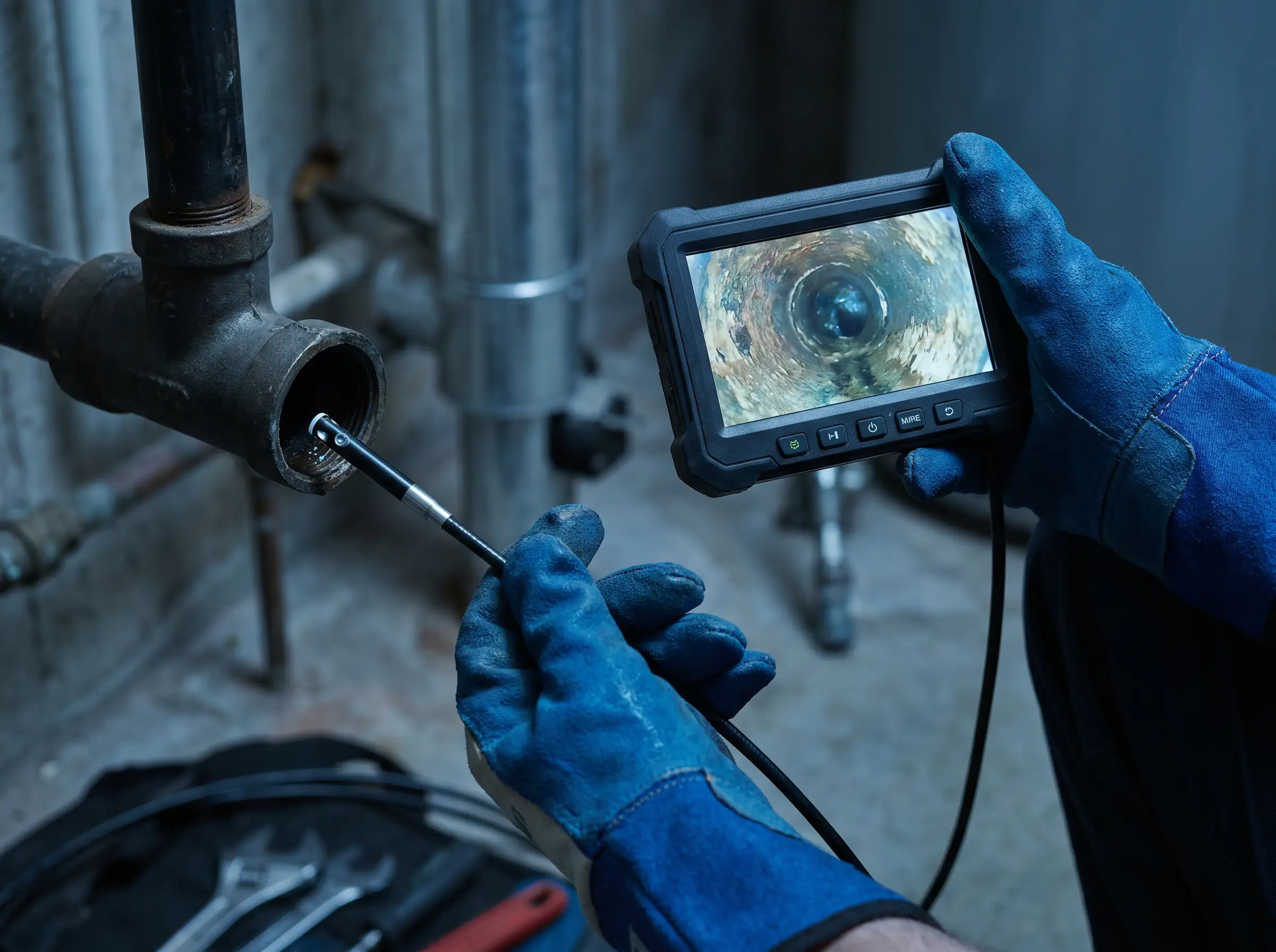 Diagnostic vidéo canalisation par caméra endoscopique HD
